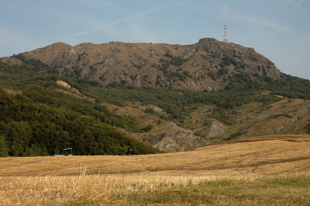Affioramento ofiolitico del M. Prinzera, panoramica settore orientale - Foto Archivio Servizio Geologico