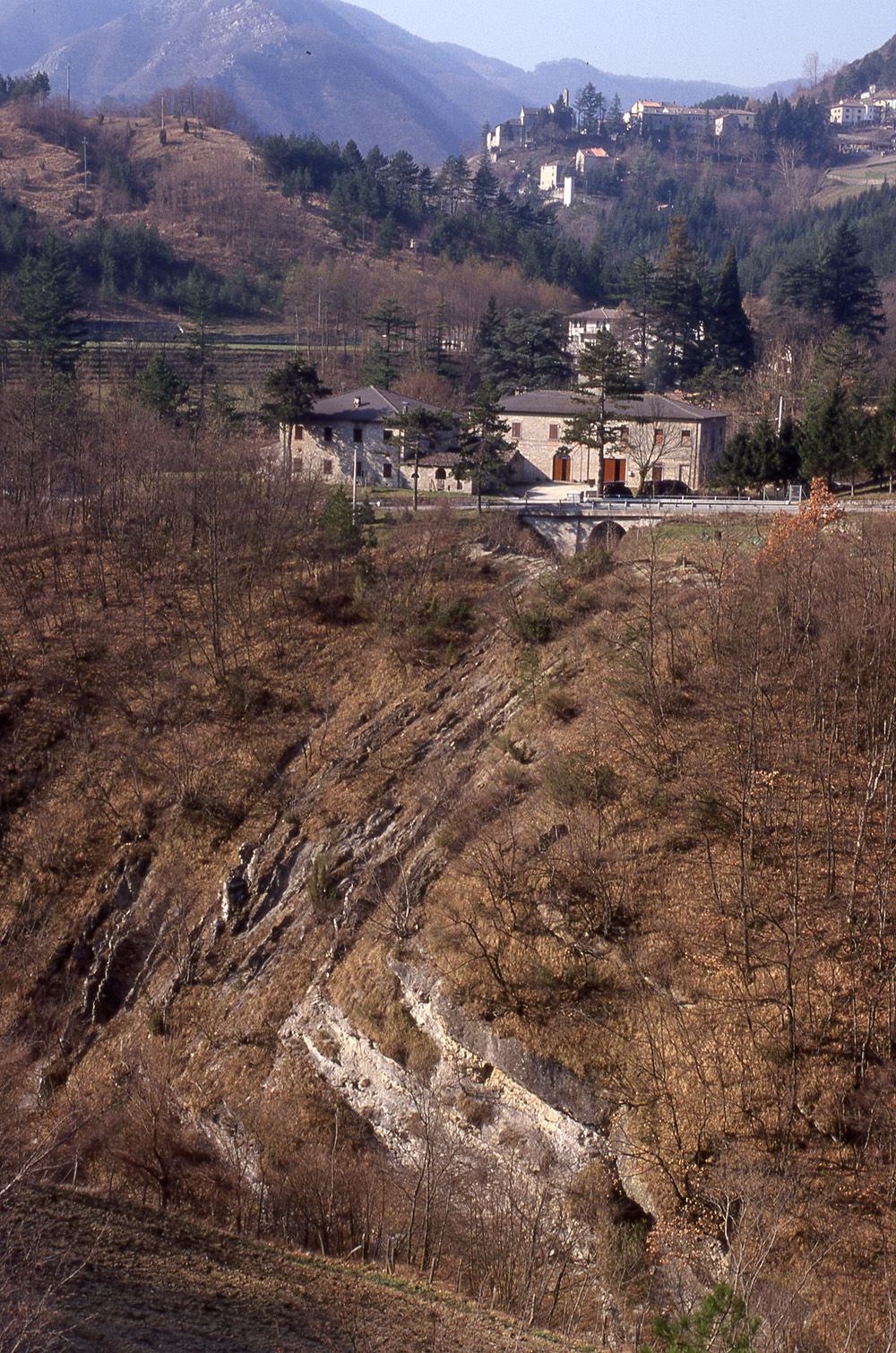 Nucleo della sinclinale nei meandri incassati di San Benedetto in Alpe