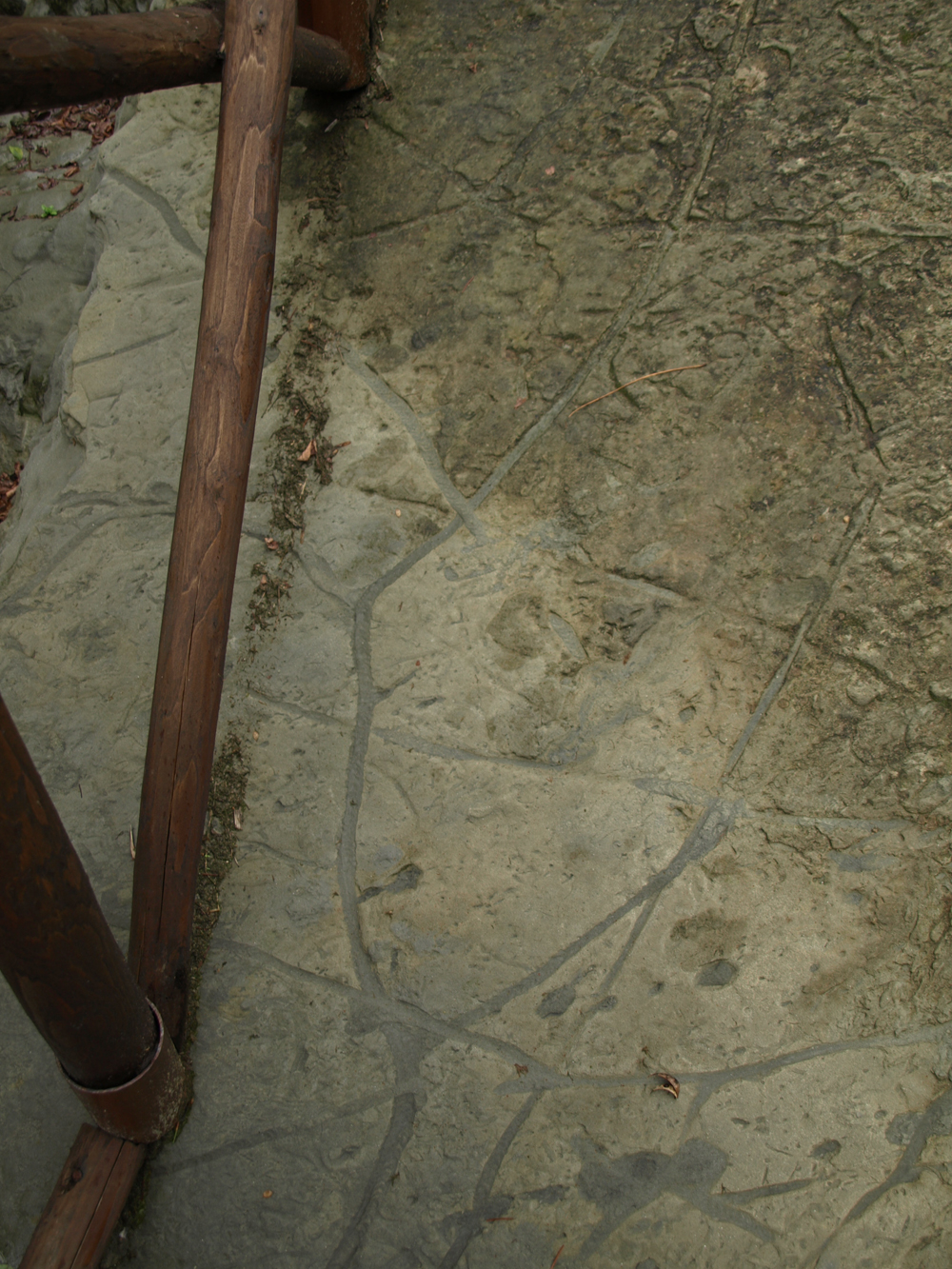 Impronte di fondo su una superficie di strato
