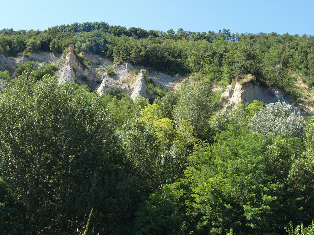 Calanchi di Monte Giogo e affioramenti di Monte Padova e Monte Falcone - Foto Archivio Servizio Geologico