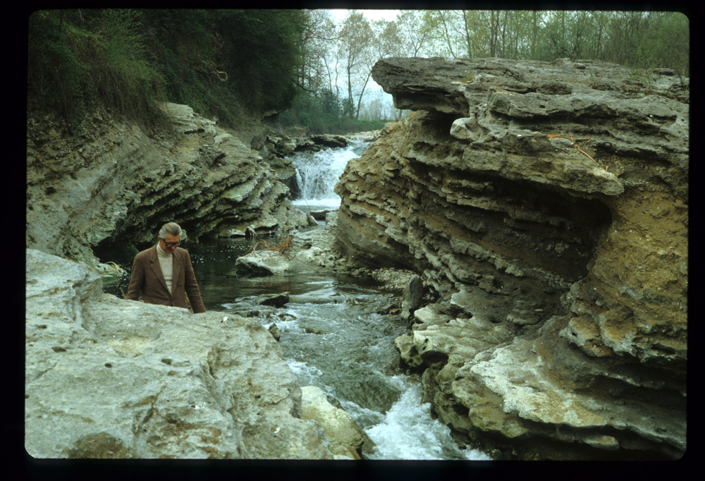 Sezione stratigrafica del Torrente Stirone - Archivio fotografico Delfino Insolera, cortesia di Istituto per i beni artistici culturali e naturali E-R