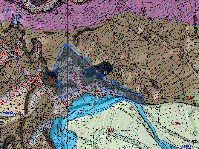 Perimetro geosito e Carta geologica