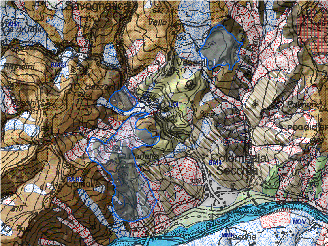 Perimetro geosito e Carta geologica